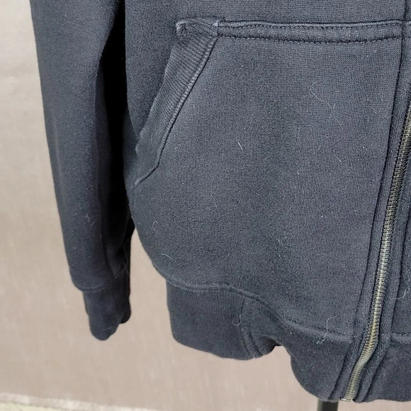 APT. 9 Zip Up Black Hooded Jacket Medium - Picture 4 of 7